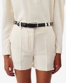 Ceinture En Cuir À Empiècements Tany - Black