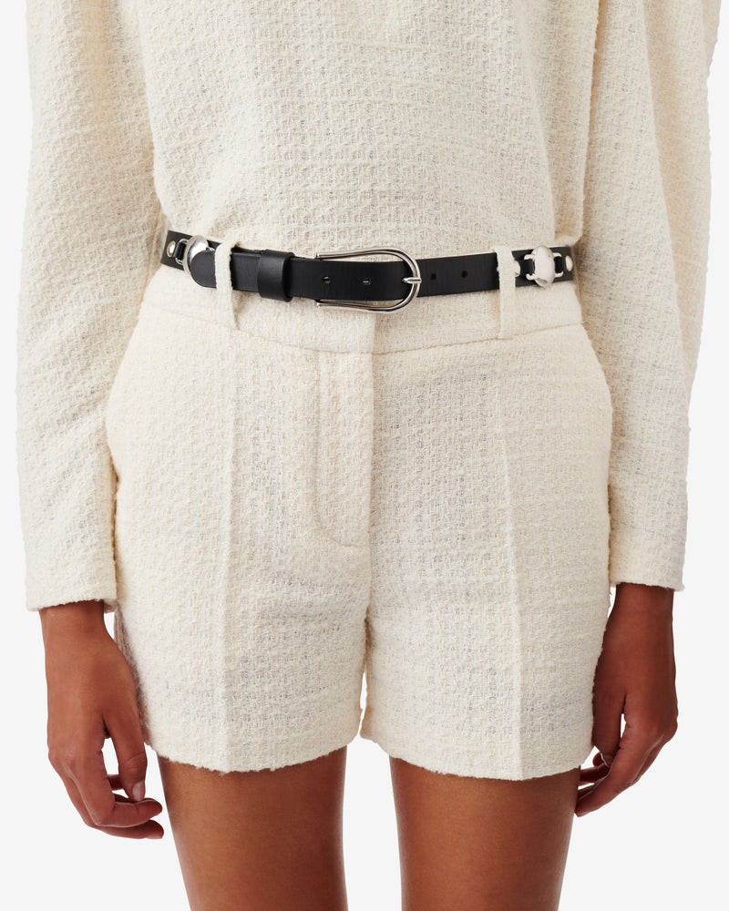 Ceinture En Cuir À Empiècements Tany - Black