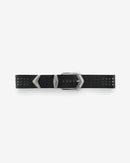 Ceinture En Cuir Perforé Octa Cuts - Black