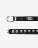 Ceinture En Cuir Perforé Octa Cuts - Black