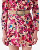 Ceinture En Cuir Ovia Suede - Beige