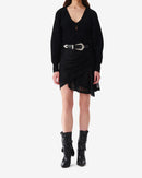 Pull Col V En Laine Adsila - Black