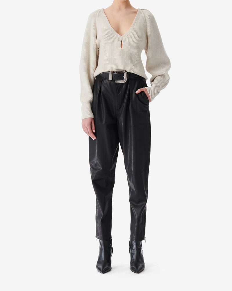 Pull Col V En Laine Adsila - Ecru/White