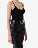 Débardeur À Maille Col V Coby - Black