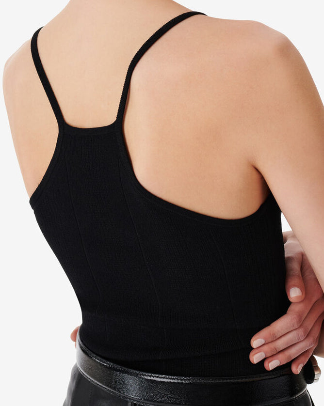 Débardeur À Maille Col V Coby - Black