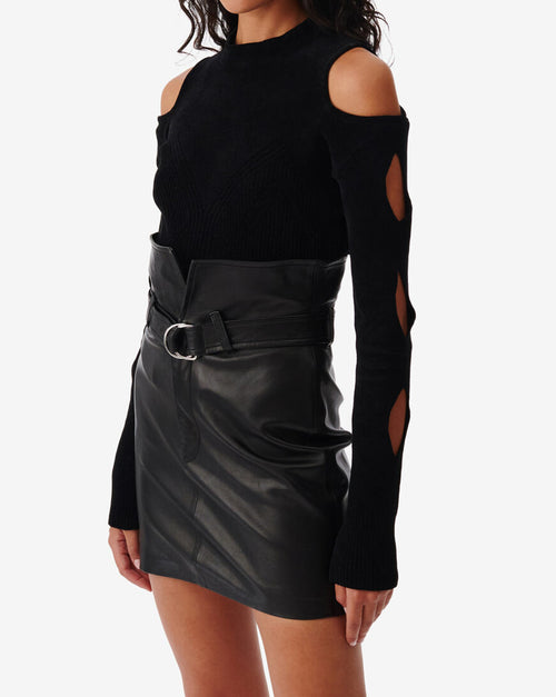 Pull Col Montant À Découpes Epira - Black