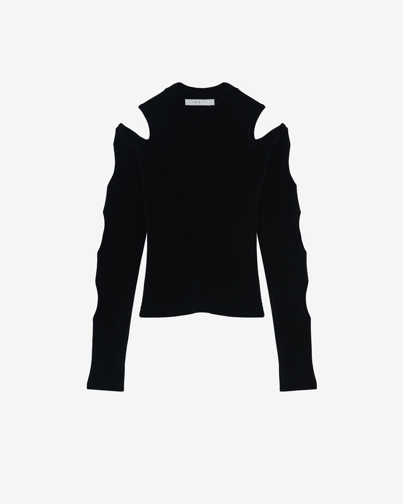 Pull Col Montant À Découpes Epira - Black