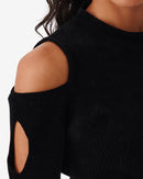 Pull Col Montant À Découpes Epira - Black