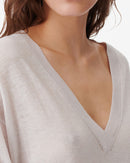 Pull Oversize Col V Haru - Cloudy White