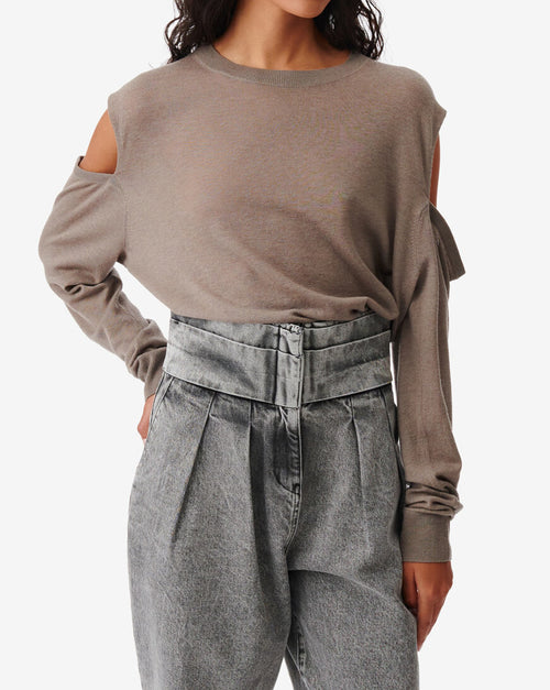 Pull Oversize À Découpes Hastin - Stone Grey
