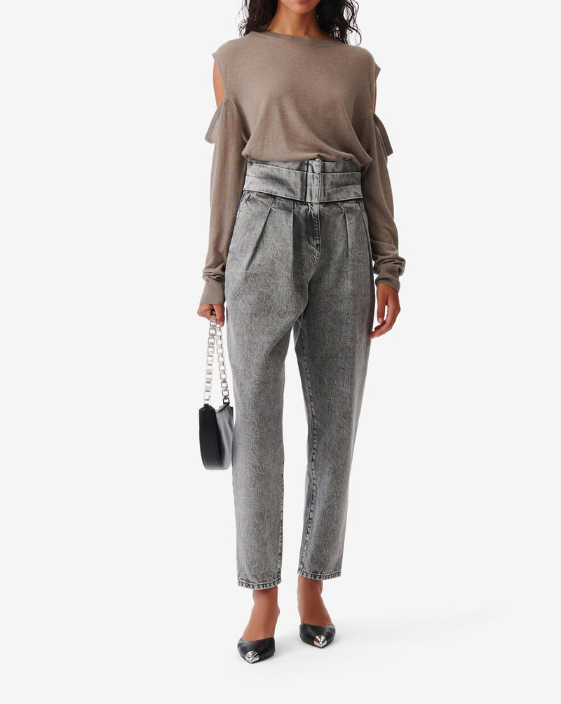 Pull Oversize À Découpes Hastin - Stone Grey