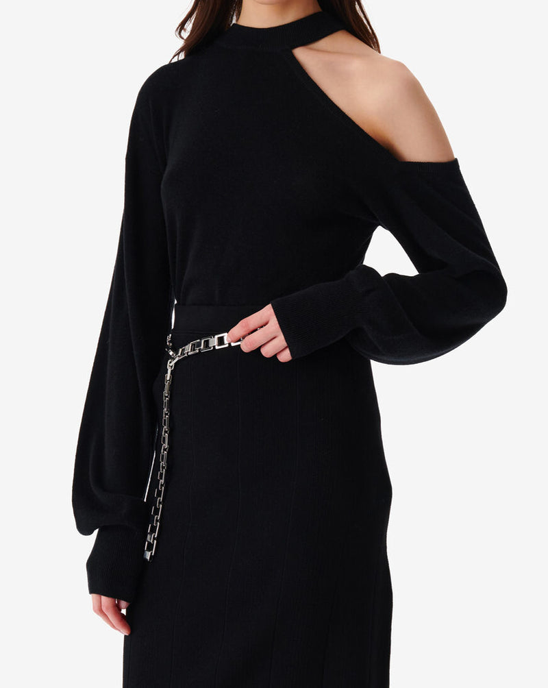 Pull Asymétrique À Découpe Heleni - Black