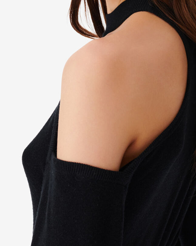Pull Asymétrique À Découpe Heleni - Black