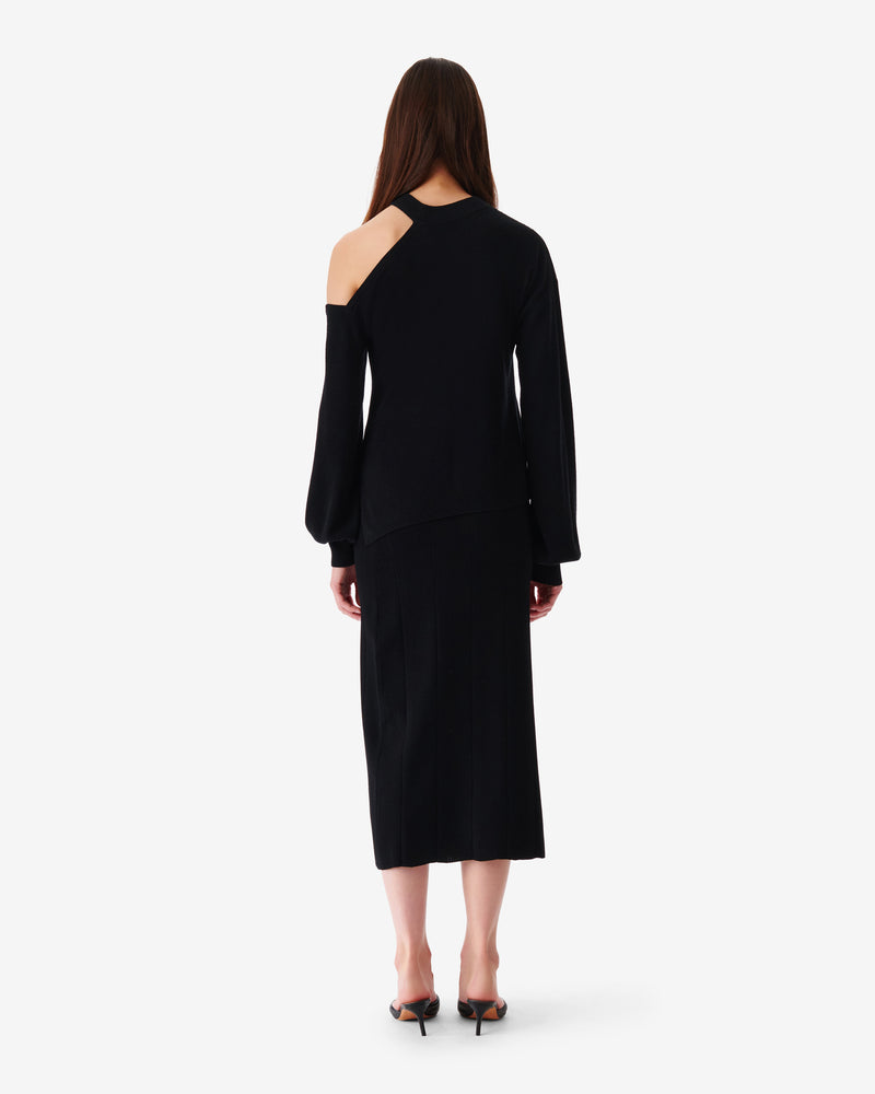 Pull Asymétrique À Découpe Heleni - Black