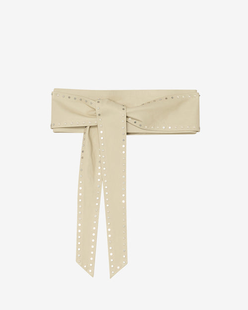 Ceinture En Cuir À Studs Neraday - Beige Studs
