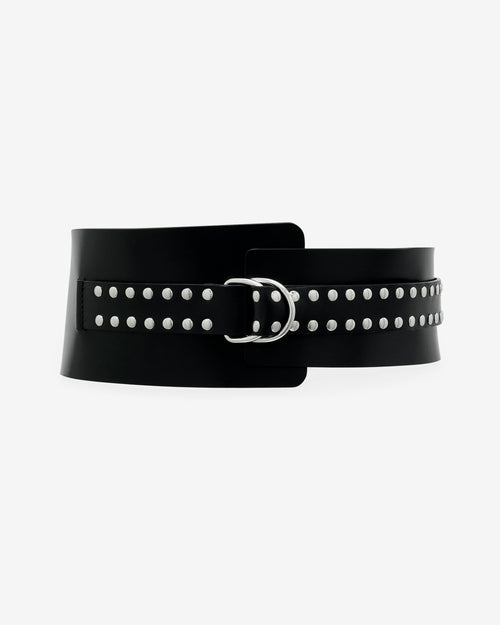 Ceinture En Cuir Reyna Studs - Black/ Studs
