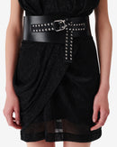 Ceinture En Cuir Reyna Studs - Black/ Studs