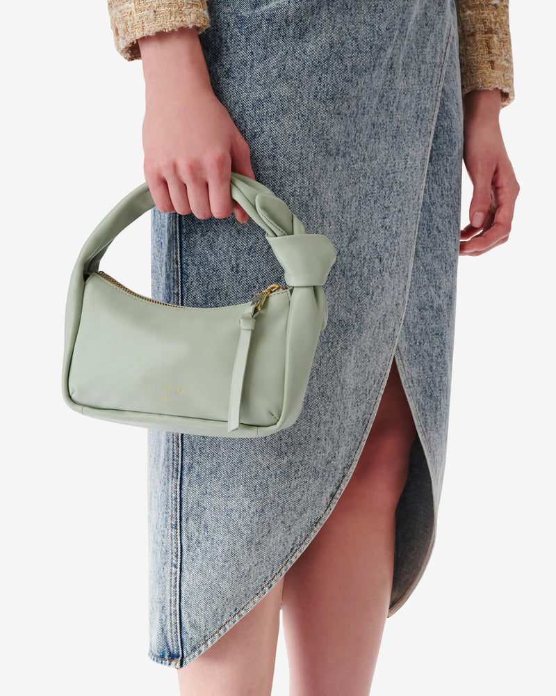 Sac En Cuir Noue Baby - Sage Green