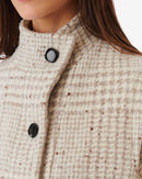 Manteau À Carreaux En Laine Belni - Taupe/Ecru