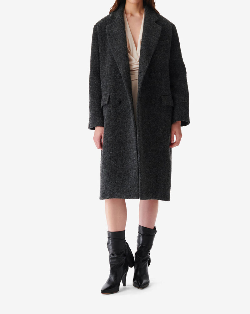 Manteau En Laine Mélangée Gonira - Anthracite