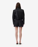 Veste Raccourcie En Cuir Moma - Black