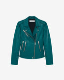 Veste En Cuir Newhan - Peacock Blue