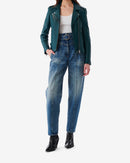 Veste En Cuir Newhan - Peacock Blue