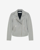Veste En Cuir Newhan - Smoke Grey