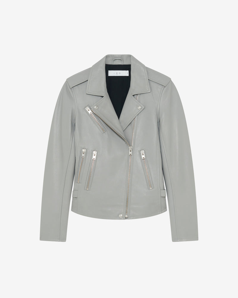 Veste En Cuir Newhan - Smoke Grey