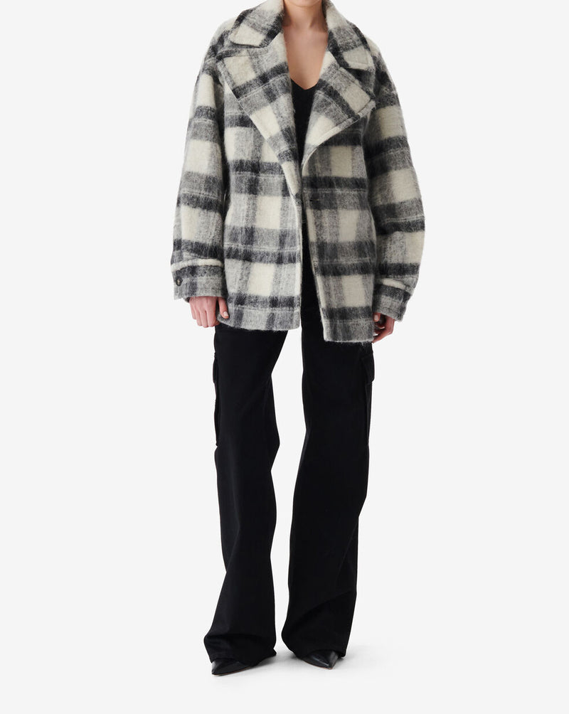 Manteau À Carreaux Pamae - Mixed Grey