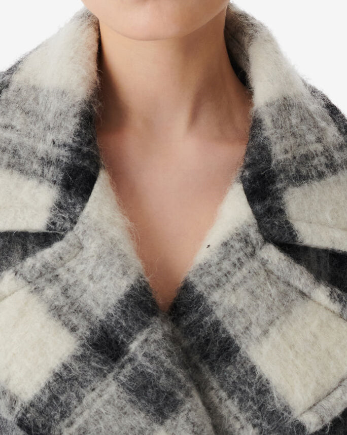 Manteau À Carreaux Pamae - Mixed Grey