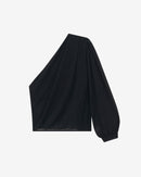 Top Asymétrique À Fronces Amalys - Black