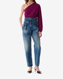 Top Asymétrique À Fronces Amalys - Fushia