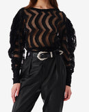Top En Dentelle À Motif Edouard - Black