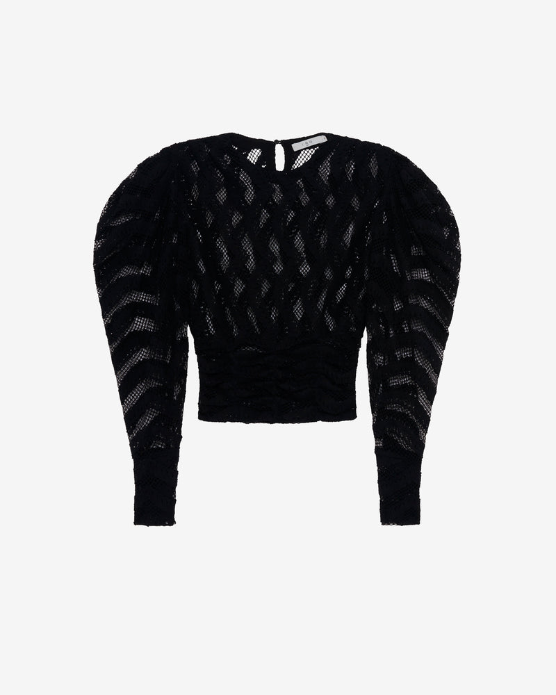 Top En Dentelle À Motif Edouard - Black