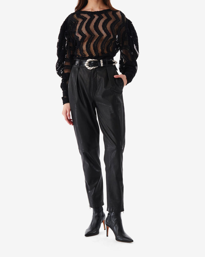 Top En Dentelle À Motif Edouard - Black