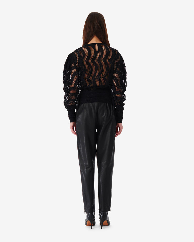 Top En Dentelle À Motif Edouard - Black