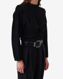 Top À Plis Et Découpe Au Dos Joana - Black