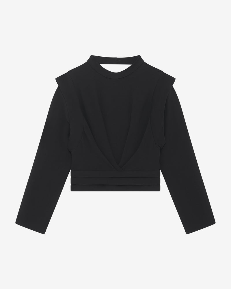 Top À Plis Et Découpe Au Dos Joana - Black