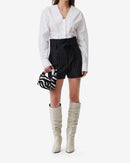 Chemise À Fronces Col V Leanel - White