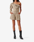 Top Asymétrique En Tweed Lizy - Mixed Beige