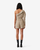 Top Asymétrique En Tweed Lizy - Mixed Beige