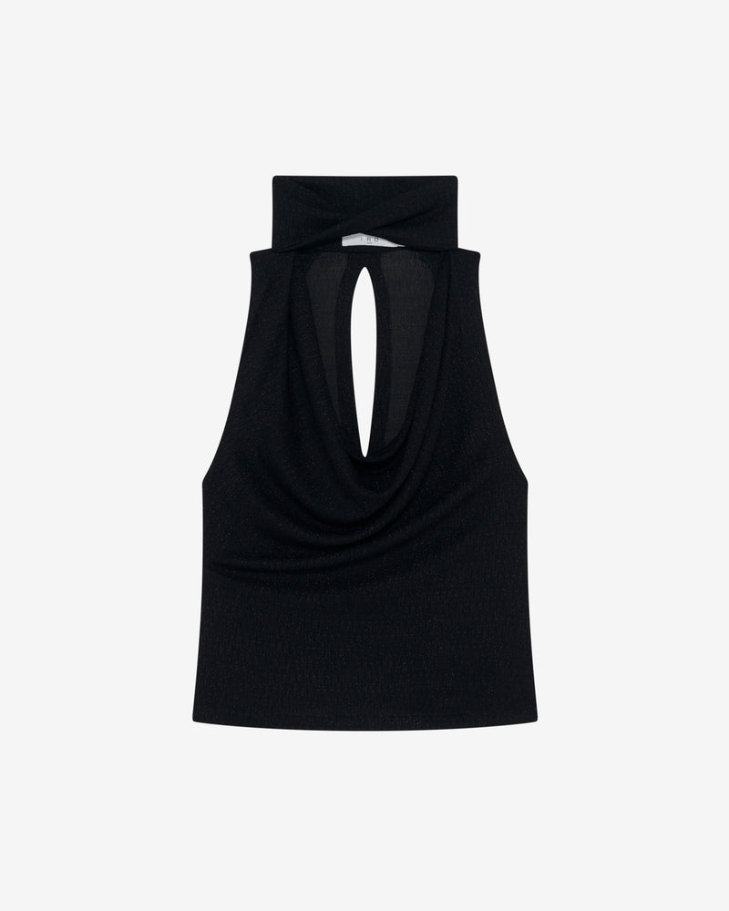 Top En Jersey Lurex Marlene - Black/Black Lurex