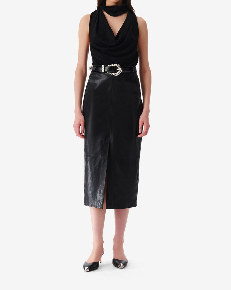 Top En Jersey Lurex Marlene - Black/Black Lurex