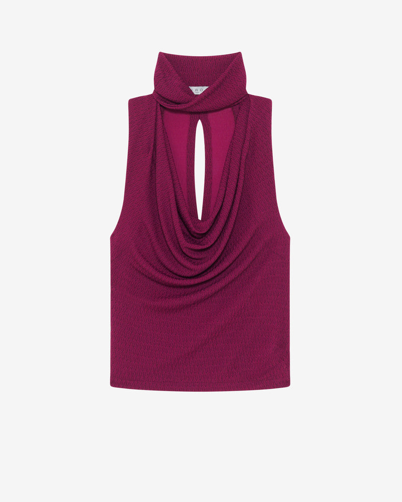 Top En Jersey Lurex Marlene - Fushia/Black