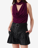 Top En Jersey Lurex Marlene - Fushia/Black