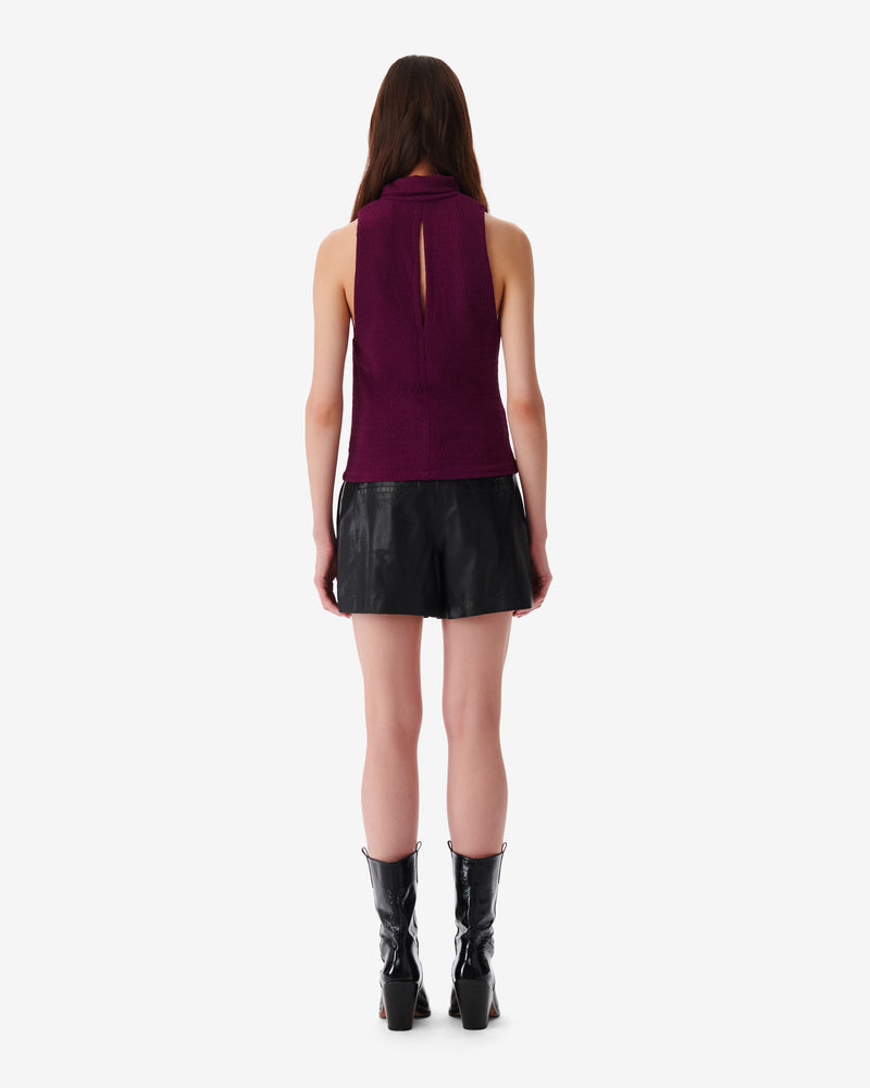 Top En Jersey Lurex Marlene - Fushia/Black