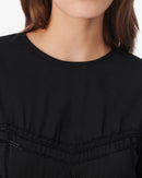 Top Raccourci À Broderie Mirama - Black