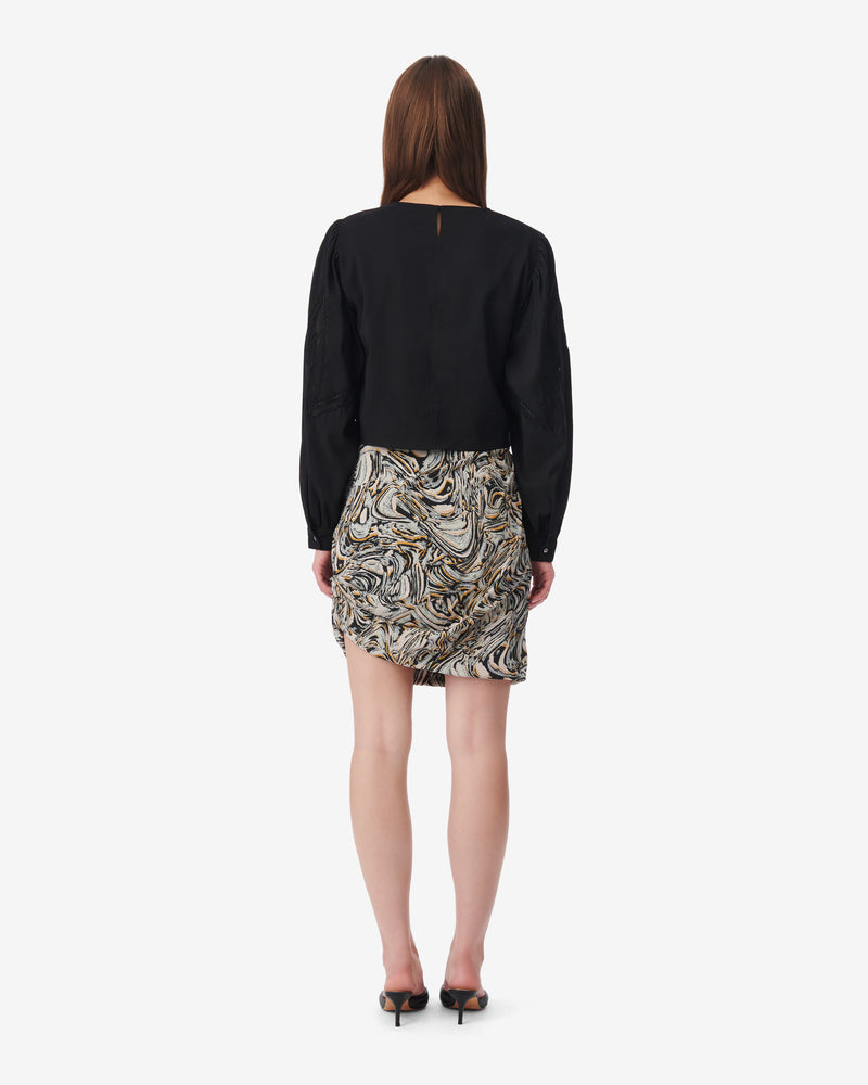 Top Raccourci À Broderie Mirama - Black