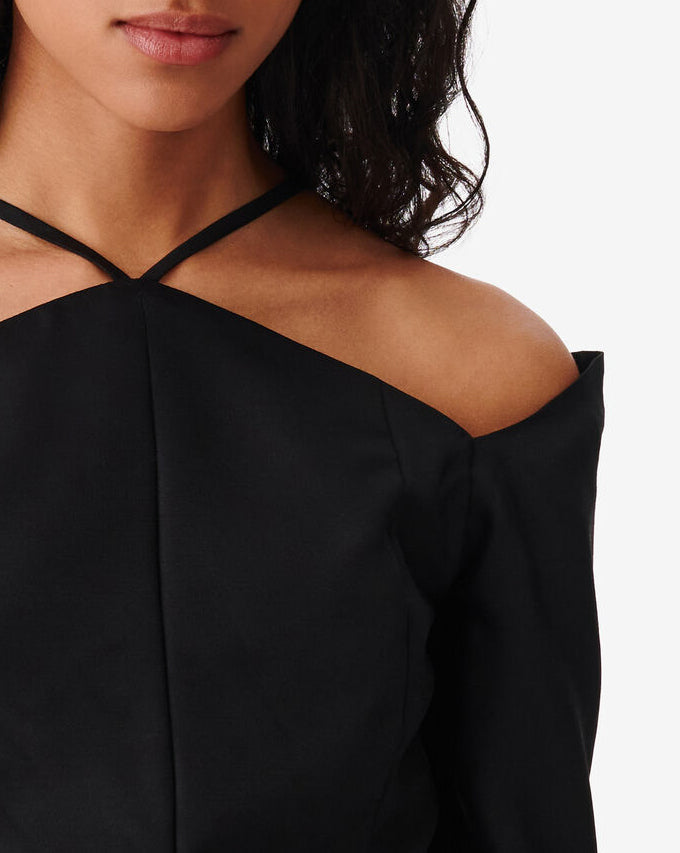 Top Raccourci À Découpe Paju - Black